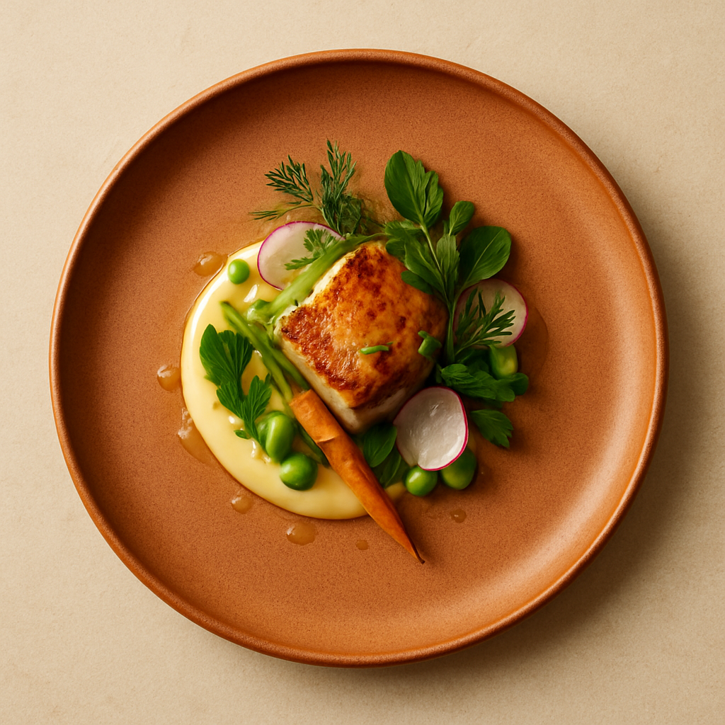 A beautifully plated seasonal dish